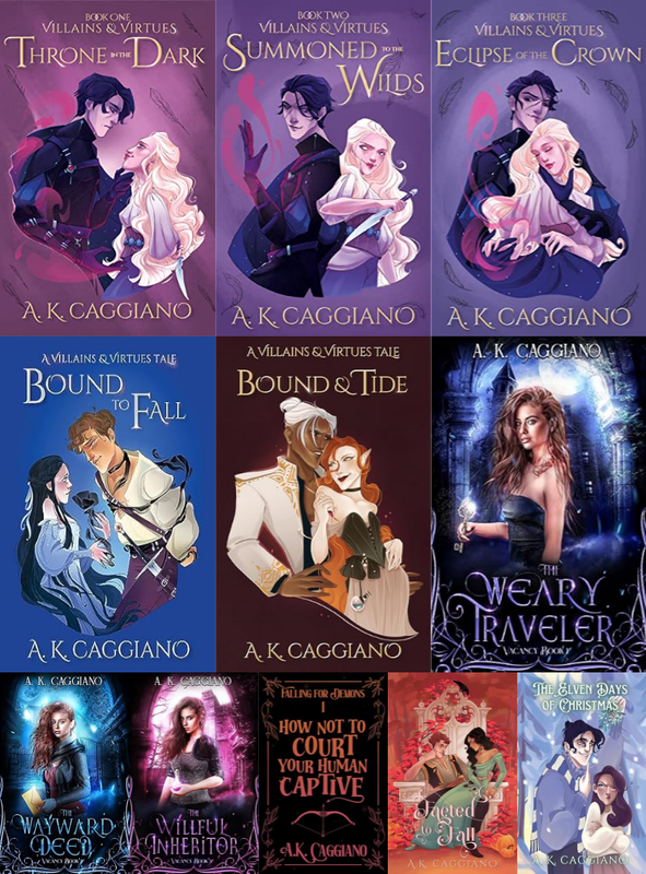 Villains & Virtues Series & more by A.K. Caggiano ~ 11 MP3 AUDIOBOOK COLLECTION