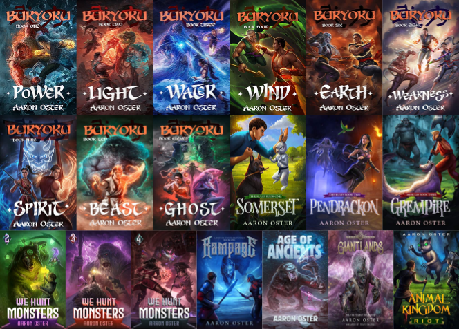 Buryoku Series & more by Aaron Oster ~ 31 MP3 AUDIOBOOK COLLECTION