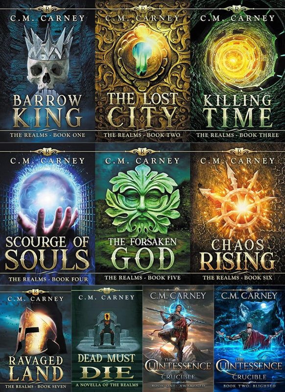 The Realms Series & more by C M Carney ~ 10 MP3 AUDIOBOOK COLLECTION