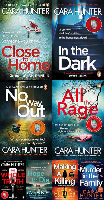 DI Adam Fawley Series & more by Cara Hunter ~ 8 MP3 AUDIOBOOK COLLECTION