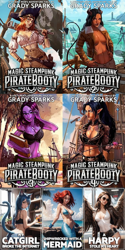 Magic Steampunk Pirate Booty Series & more by Grady Sparks ~ 7 MP3 AUDIOBOOK COLLECTION