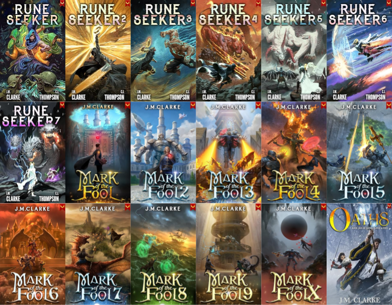 Rune Seeker Series & more by J.M. Clarke ~ 18 MP3 AUDIOBOOK COLLECTION