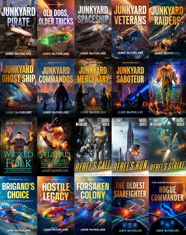 Junkyard Pirate Series & more by Jamie McFarlane ~ 22 MP3 AUDIOBOOK COLLECTION