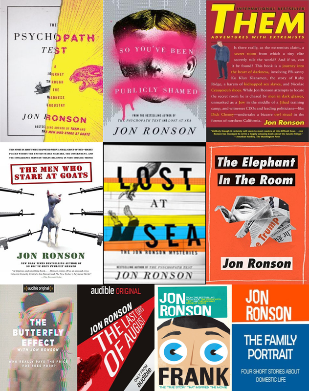 Jon Ronson ~ 10 MP3 AUDIOBOOK COLLECTION