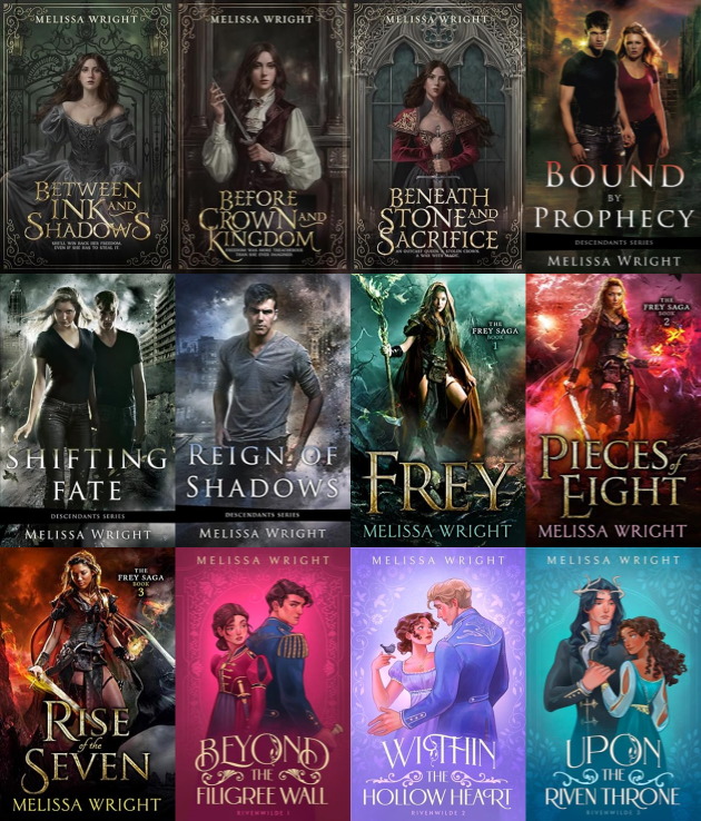Between Ink and Shadows Series & more by Melissa Wright ~ 12 MP3 AUDIOBOOK COLLECTION