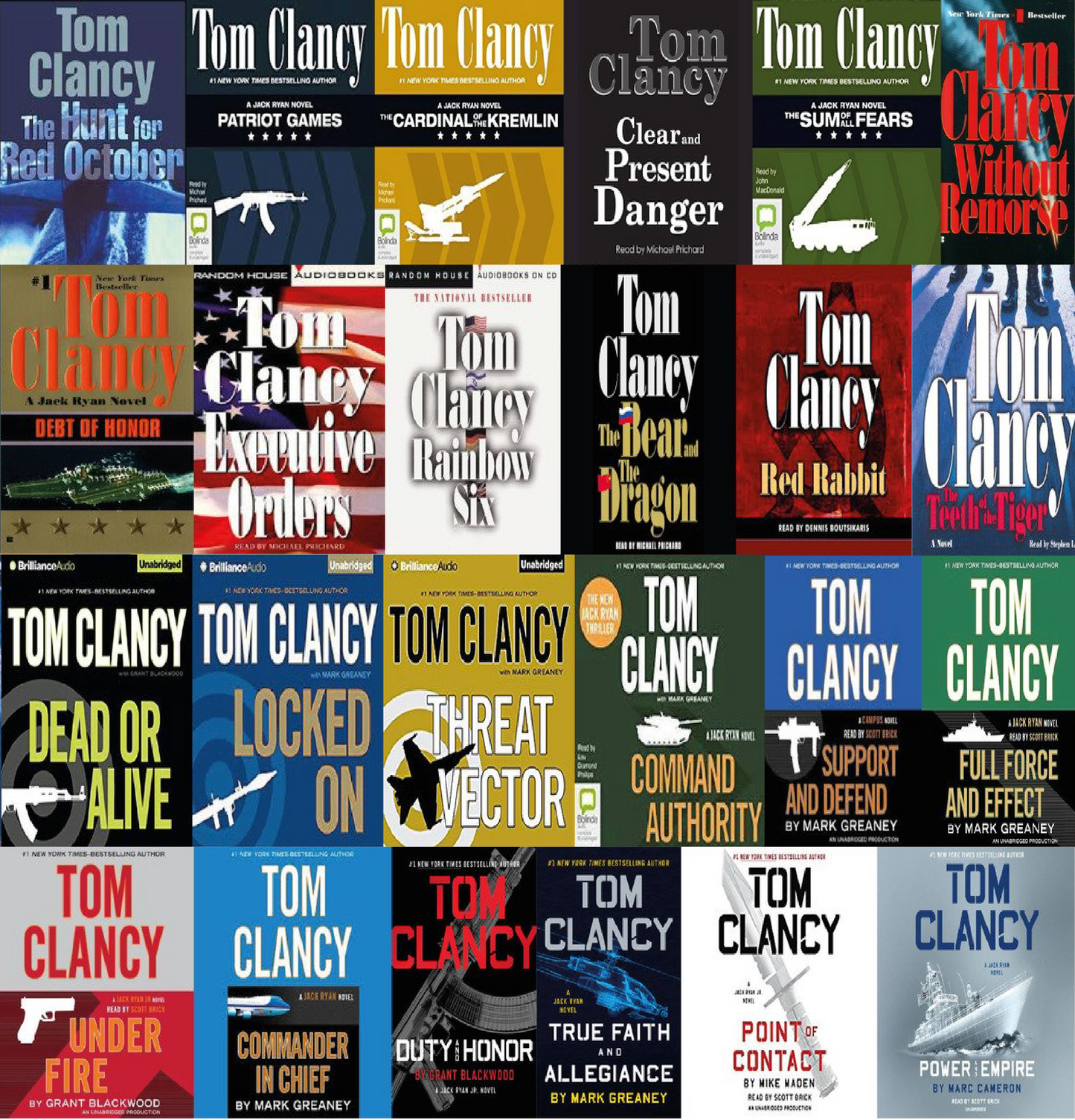 Jack Ryan - The Ryanverse Series by Tom Clancy ~ 36 MP3 AUDIOBOOK COLLECTION