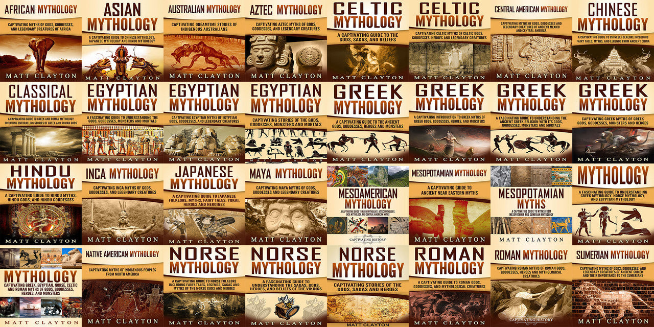 monsters and myths books The Mythology Books by Matt Clayton 32 MP3 AUDIOBOOK COLLECTION – MotionAudiobooks