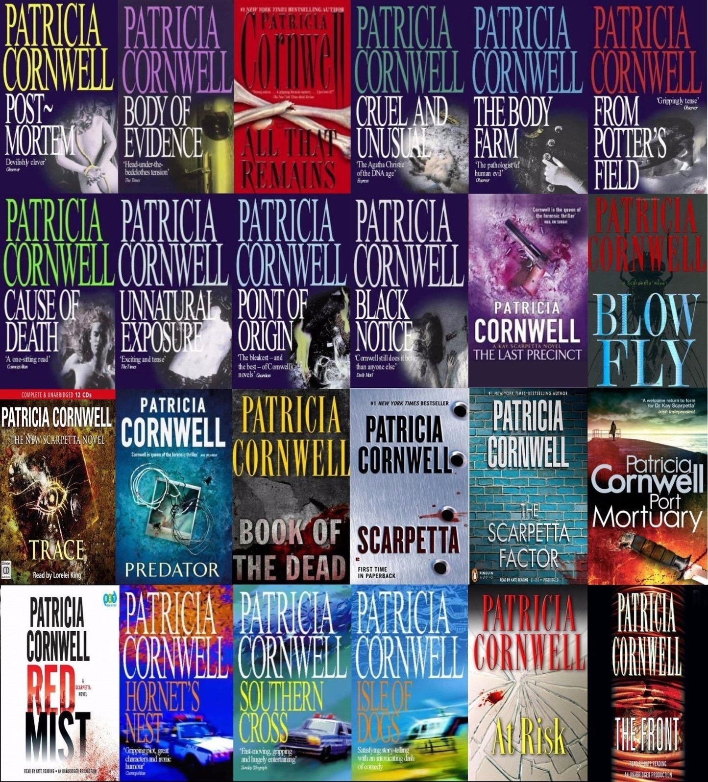 The Patricia Cornwell Collection Unabridged ~ 24 MP3 AUDIOBOOKS