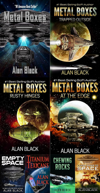 Metal Boxes Series & more by Alan Black ~ 8 MP3 AUDIOBOOK COLLECTION