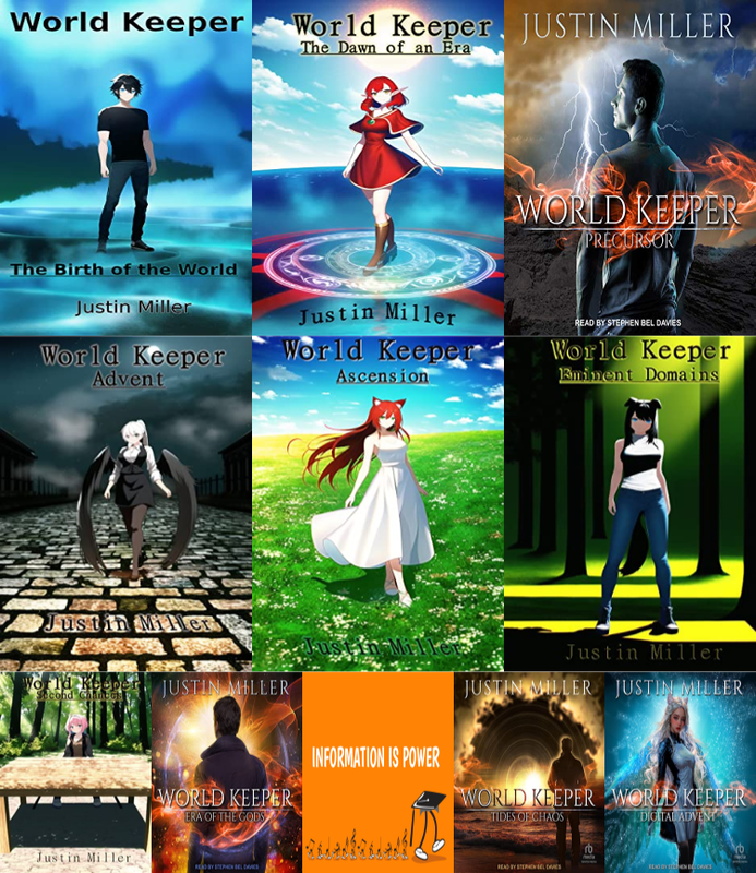 World Keeper Series & more by Justin Miller ~ 17 MP3 AUDIOBOOK COLLECTION