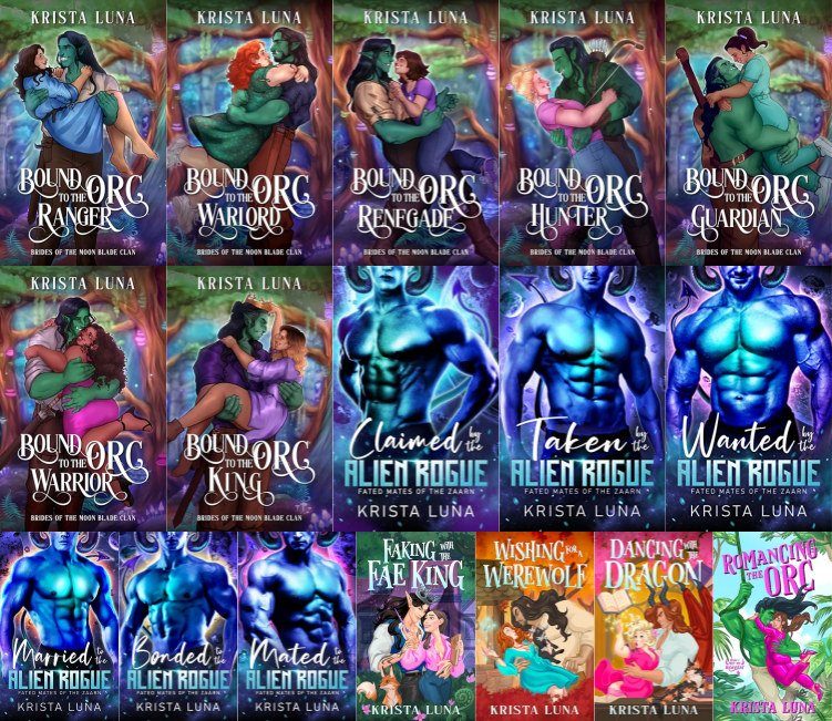 Brides of the Moon Blade Clan Series & more by Krista Luna ~ 17 MP3 AUDIOBOOK COLLECTION