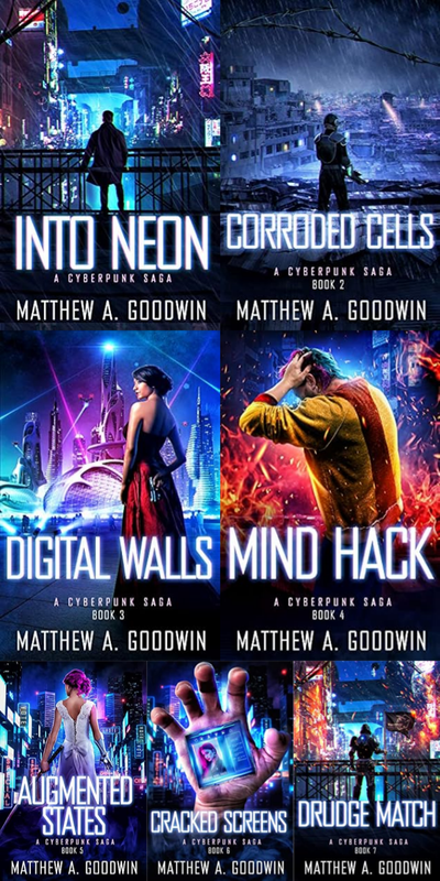 A Cyberpunk Saga Series by Matthew A Goodwin ~ 7 MP3 AUDIOBOOK COLLECTION