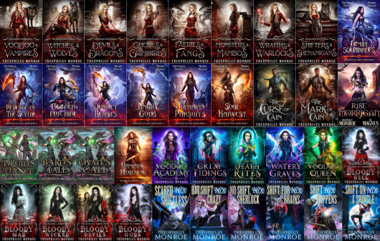 The Blood Witch Saga Series & more by Theophilus Monroe ~ 42 MP3 AUDIOBOOK COLLECTION