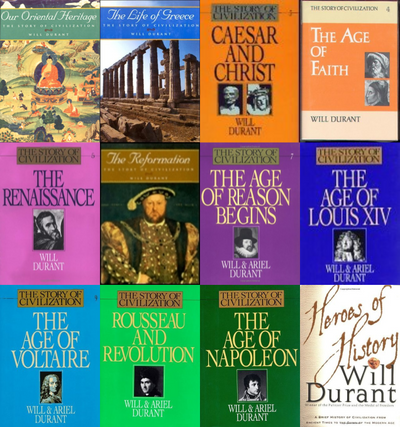 The Story of Civilization Series & more by Will Durant ~ 16 MP3 AUDIOBOOK COLLECTION