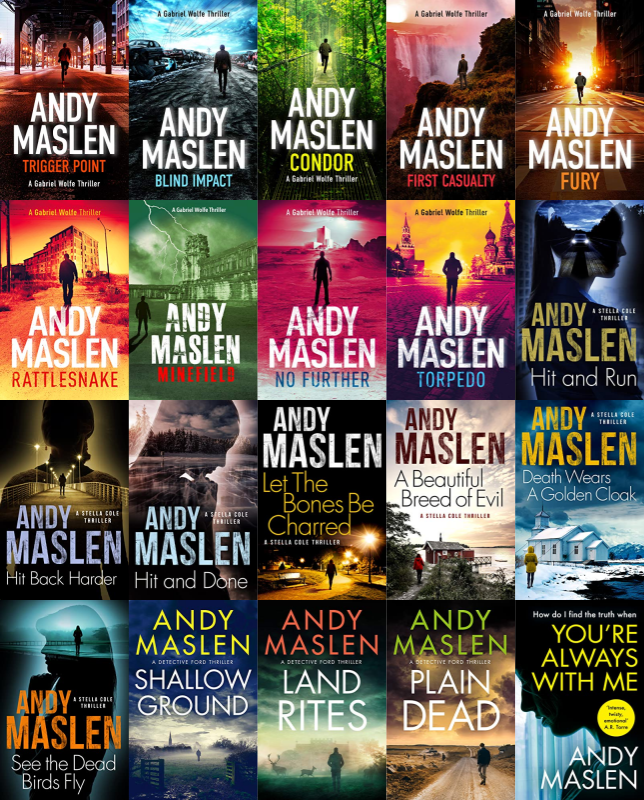 Gabriel Wolfe Series & more by Andy Maslen ~ 21 MP3 AUDIOBOOK COLLECTION