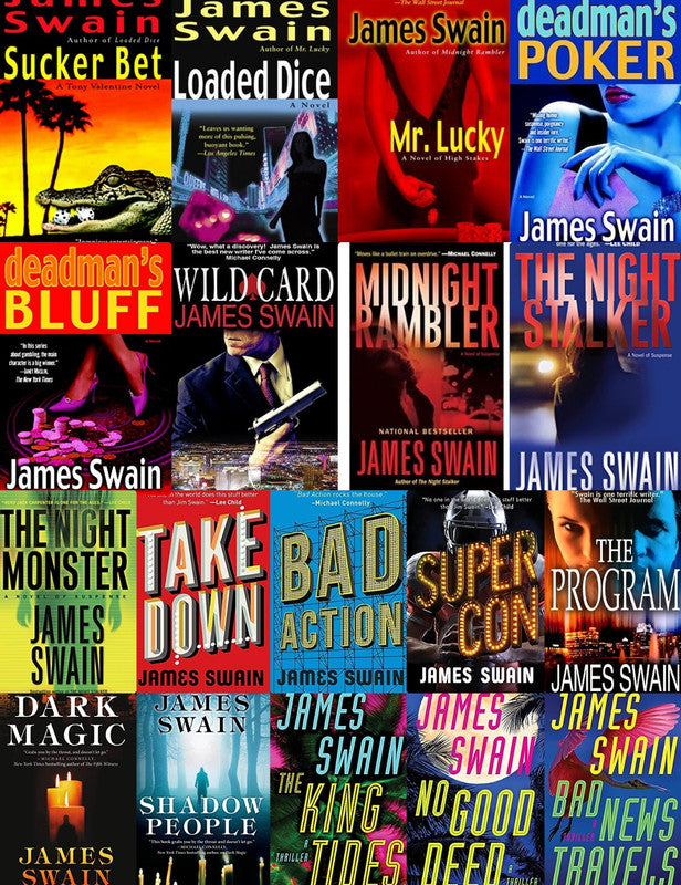 Tony Valentine Series & more by James Swain ~ 18 MP3 AUDIOBOOK COLLECTION