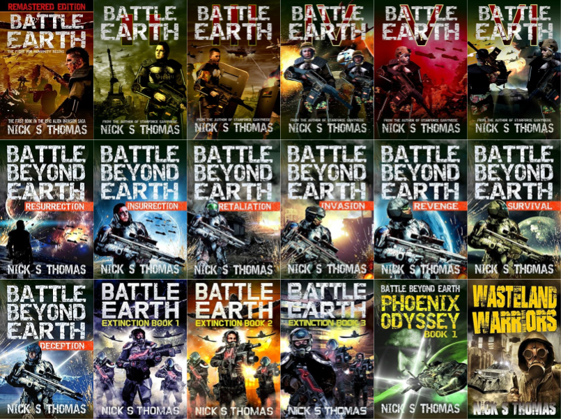 Battle Earth Series & more by Nick S. Thomas ~ 18 MP3 AUDIOBOOK COLLECTION