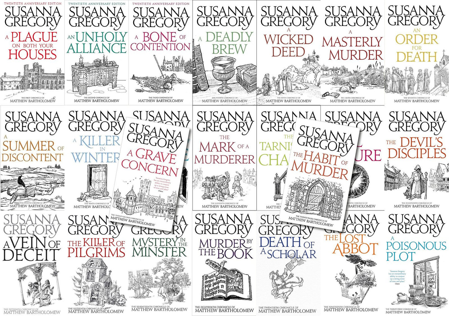 The Matthew Bartholomew Series by Susanna Gregory ~ 24 MP3 AUDIOBOOK COLLECTION